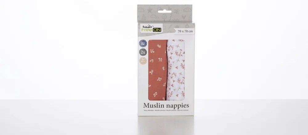 Bubaba muslin pelenka 70x70 cm (2 db)-Red