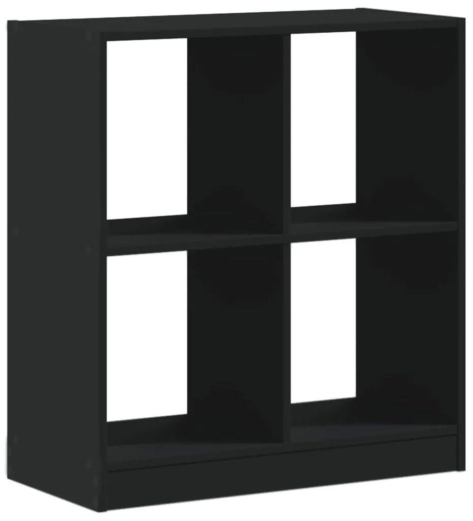 fekete szerelt fa könyvespolc 68,5 x 32 x 75 cm
