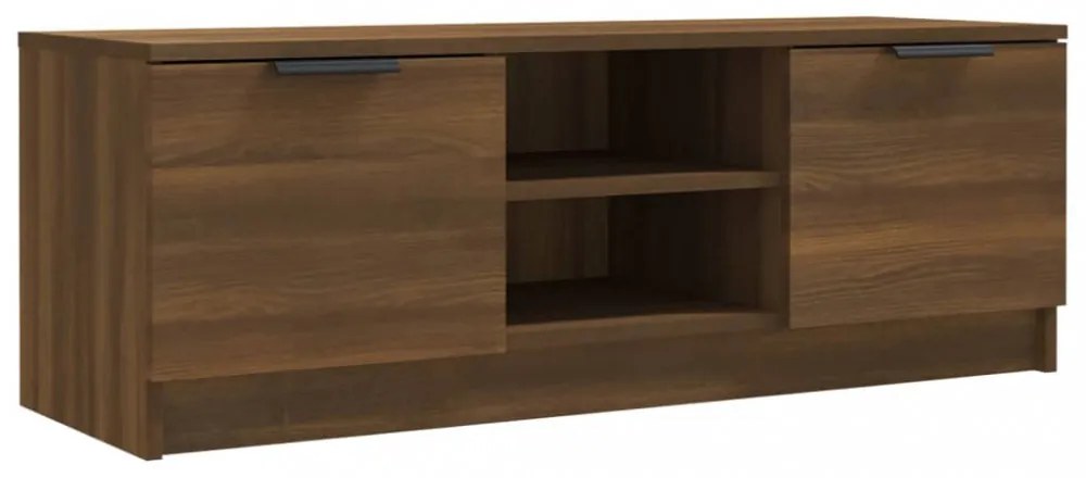 barna tölgy színű szerelt fa TV-szekrény 102 x 35 x 36,5 cm
