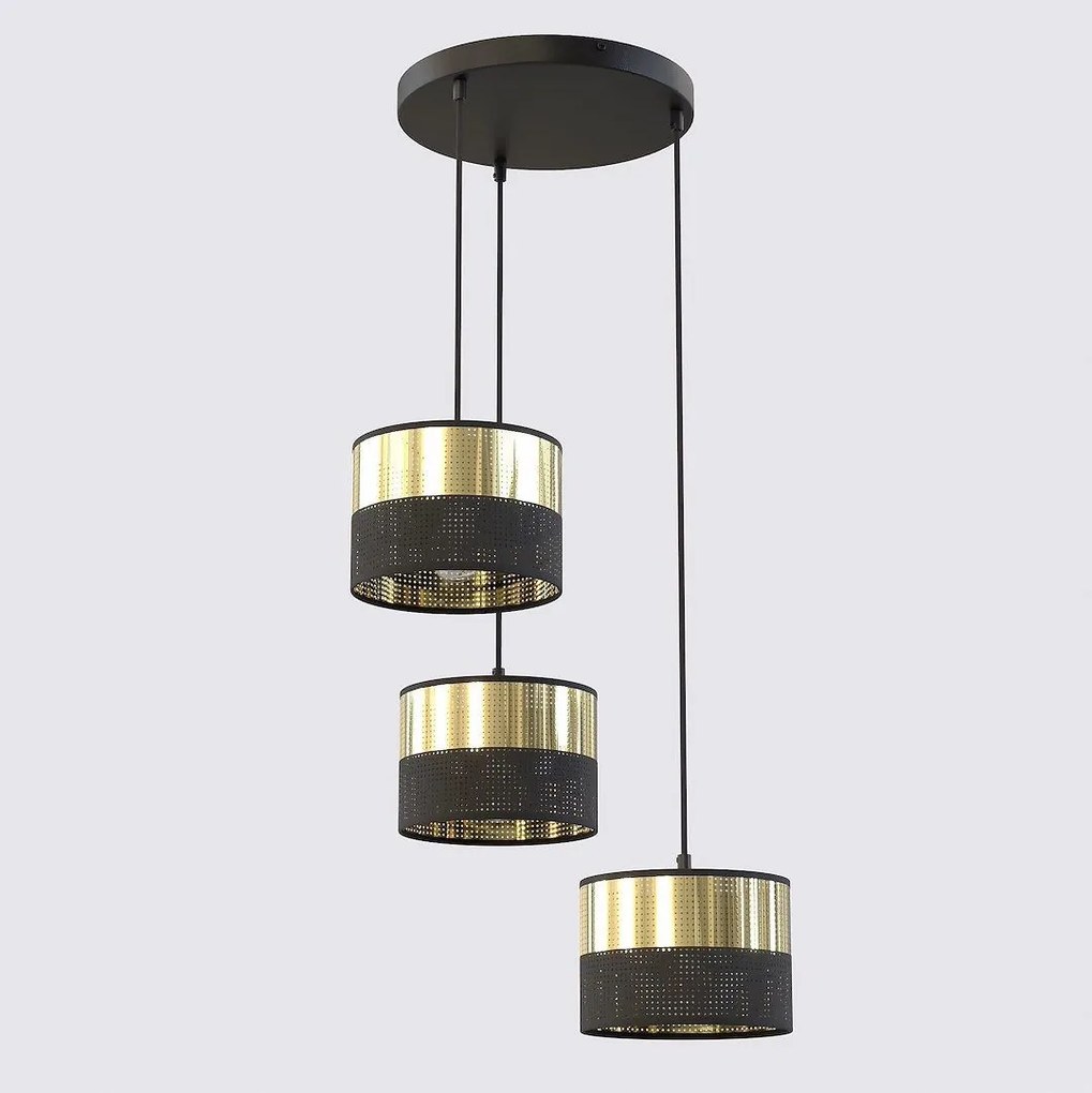 Emibig modern függeszték lux fekete arany emi1649/3prem