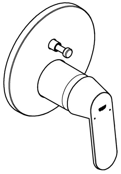 GROHE 24045000 - EUROSMART csaptelep kétirányú váltóval, fényes króm