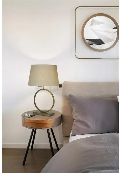 Searchlight EU93102NA - Asztali lámpa ELEGANT 1xE27/60W/230V krémszínű