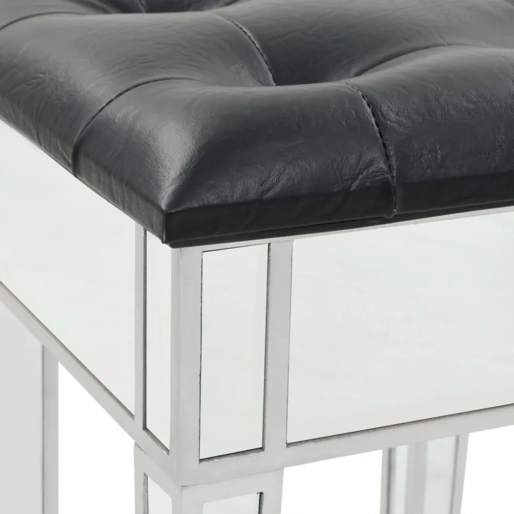 tükrös MDF / üveg öltözőasztal ülőkével