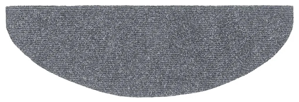 15 db öntapadós lépcsőszőnyeg 65 x 21 x 4 cm világosszürke félkör alakú nagy