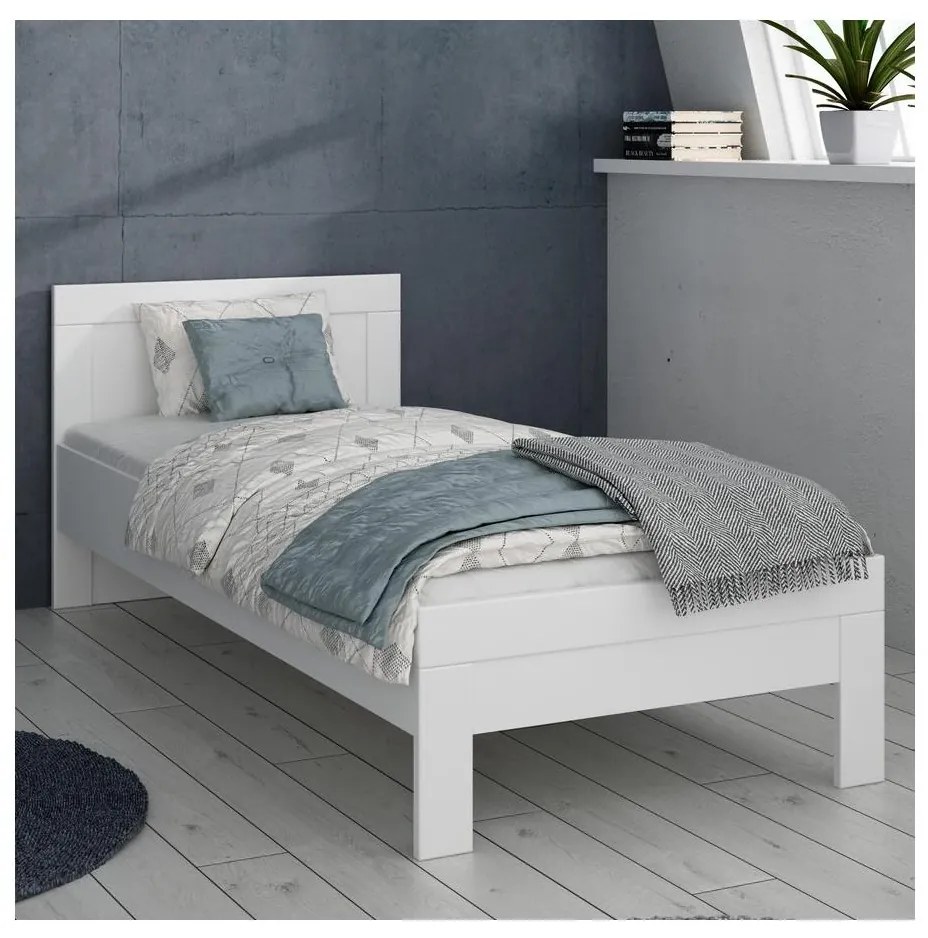 SNOWIE fehér egyszemélyes ágy 90x200 cm