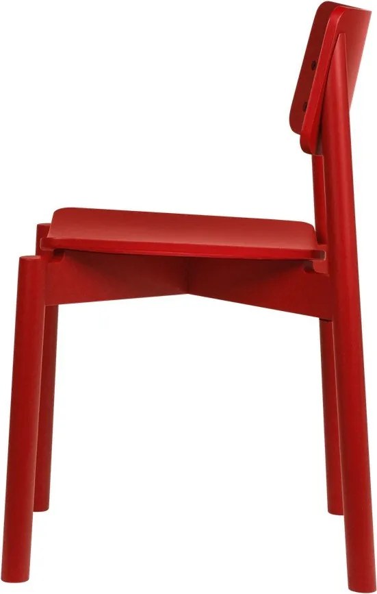 Piros rakásolható étkezőszék Wem – noo.ma
