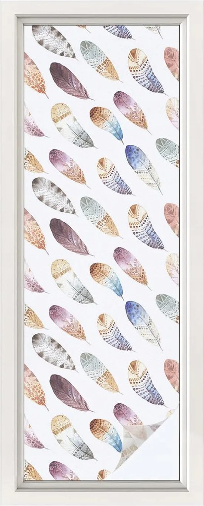 Furnér Ablakfólia Szélvédőre Adatvédelem Boho tollak 50x146 cm