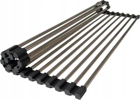 Csepegtető mosogatóhoz, összecsukható és kivehető rozsdamentes acél 43x30cm