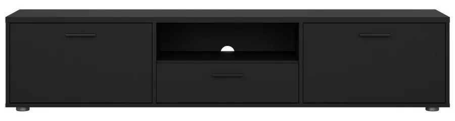 Fekete TV-állvány 177x38 cm Media – Tvilum