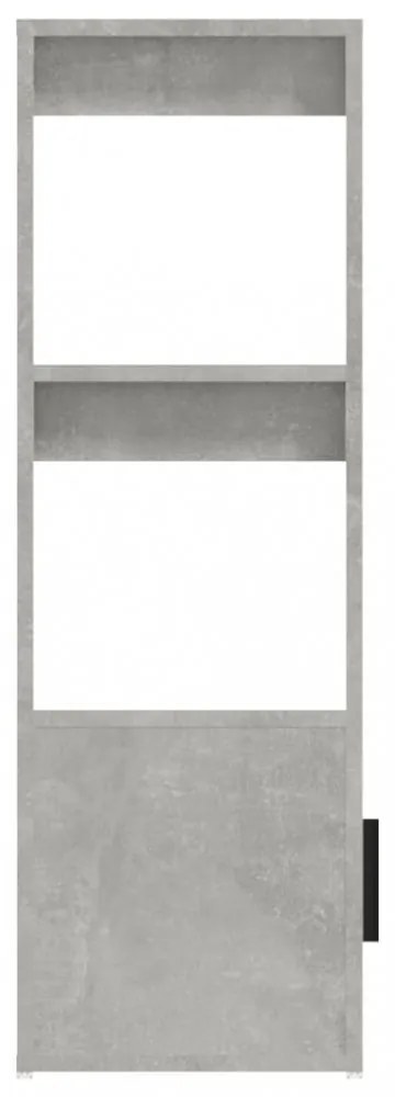 betonszürke szerelt fa tálalószekrény 80x30x90 cm