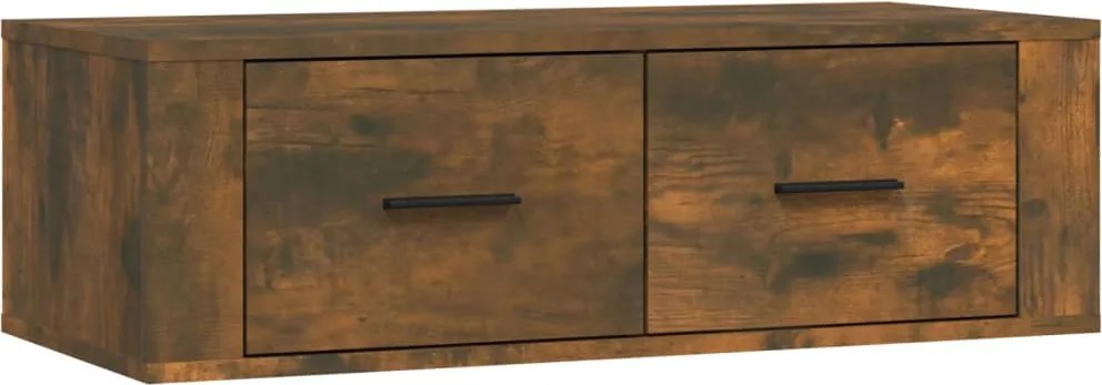 vidaXL füstös tölgy színű szerelt fa függő TV-szekrény 80 x 36 x 25 cm