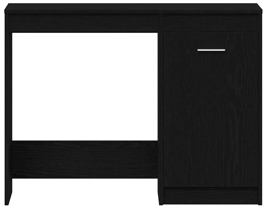 vidaXL Asztal tárolóval Fekete tölgy 100 x 50 x 76 cm Faanyag