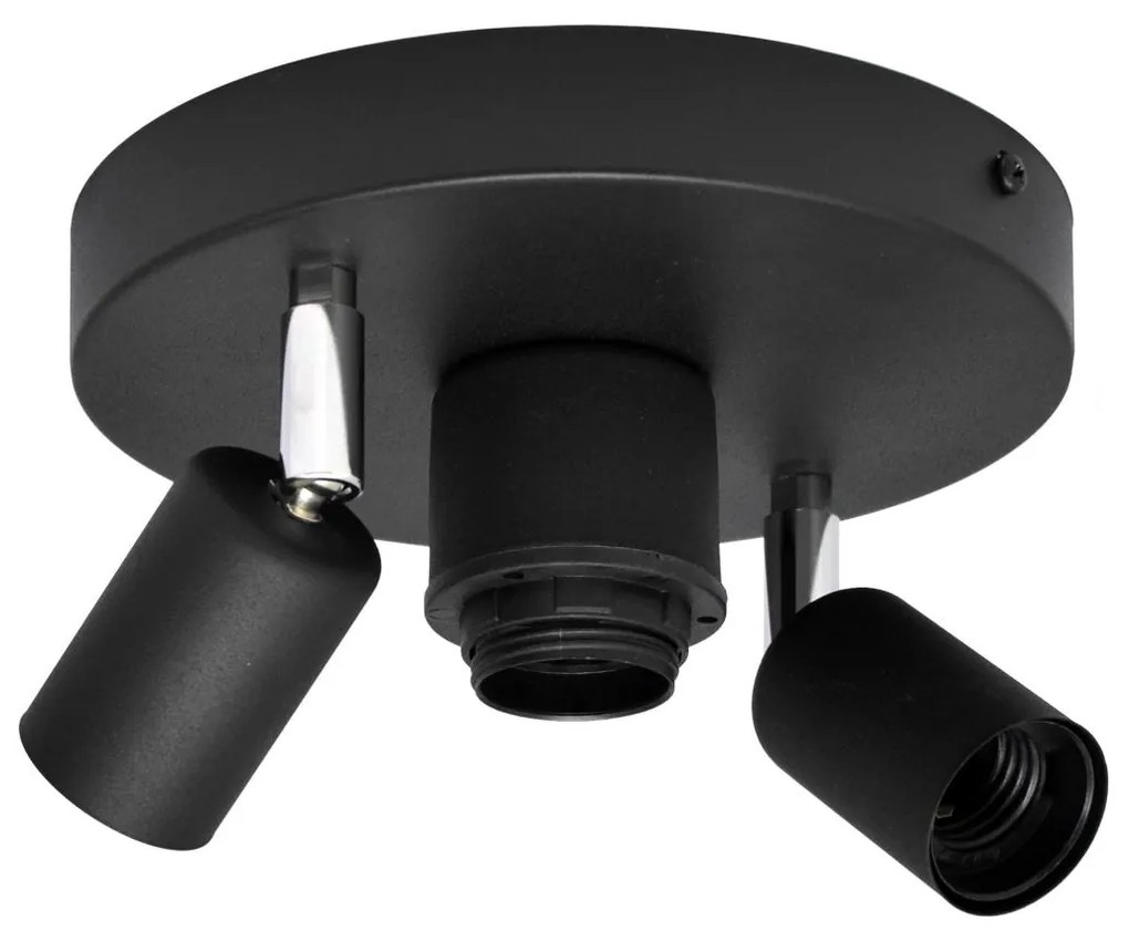 Spotlámpa CENTRO 3xE27/15W/230V fekete