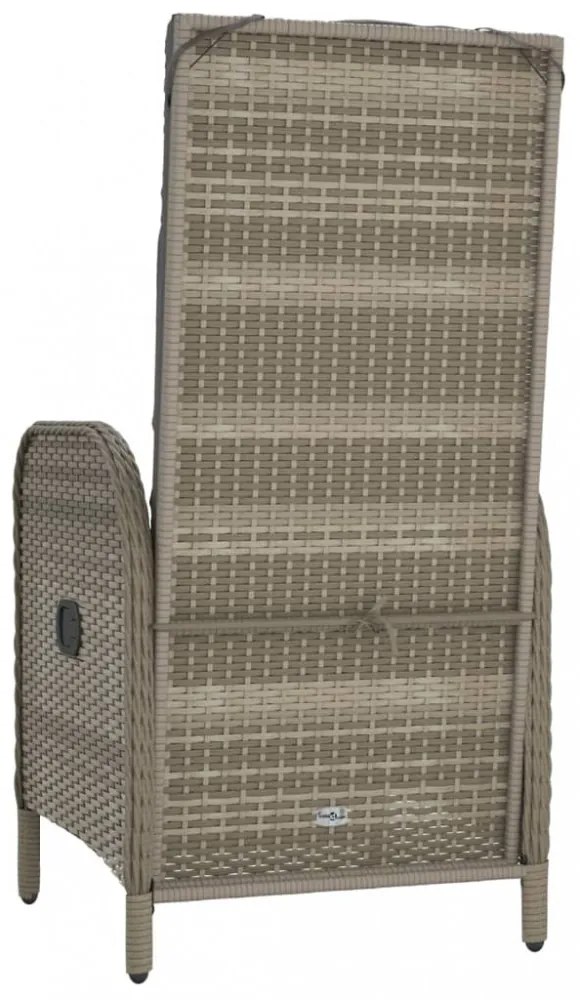 2 db szürke polyrattan kültéri szék