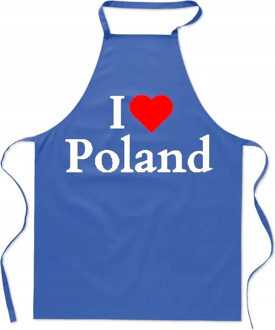 Konyhai kötény I Love nyomtatás Poland Szeretem Lengyelországot