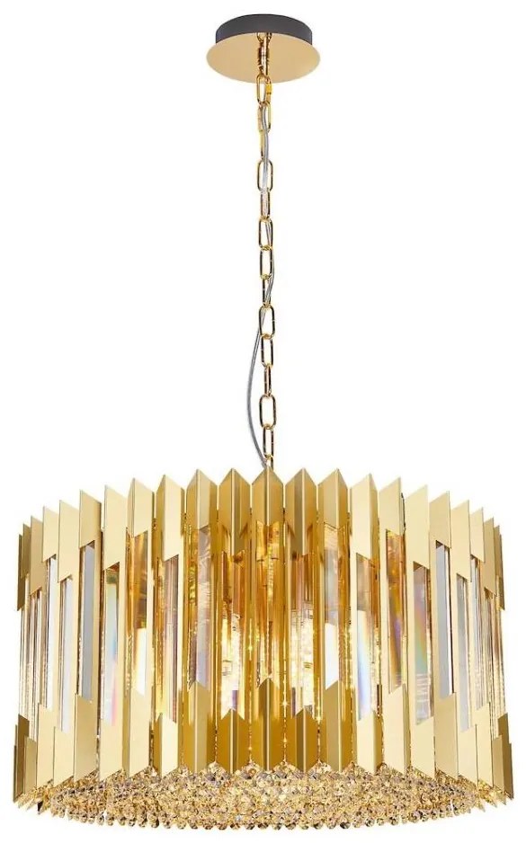 Csillár láncon RITZ 12xE14/40W/230V átm. 54 cm arany