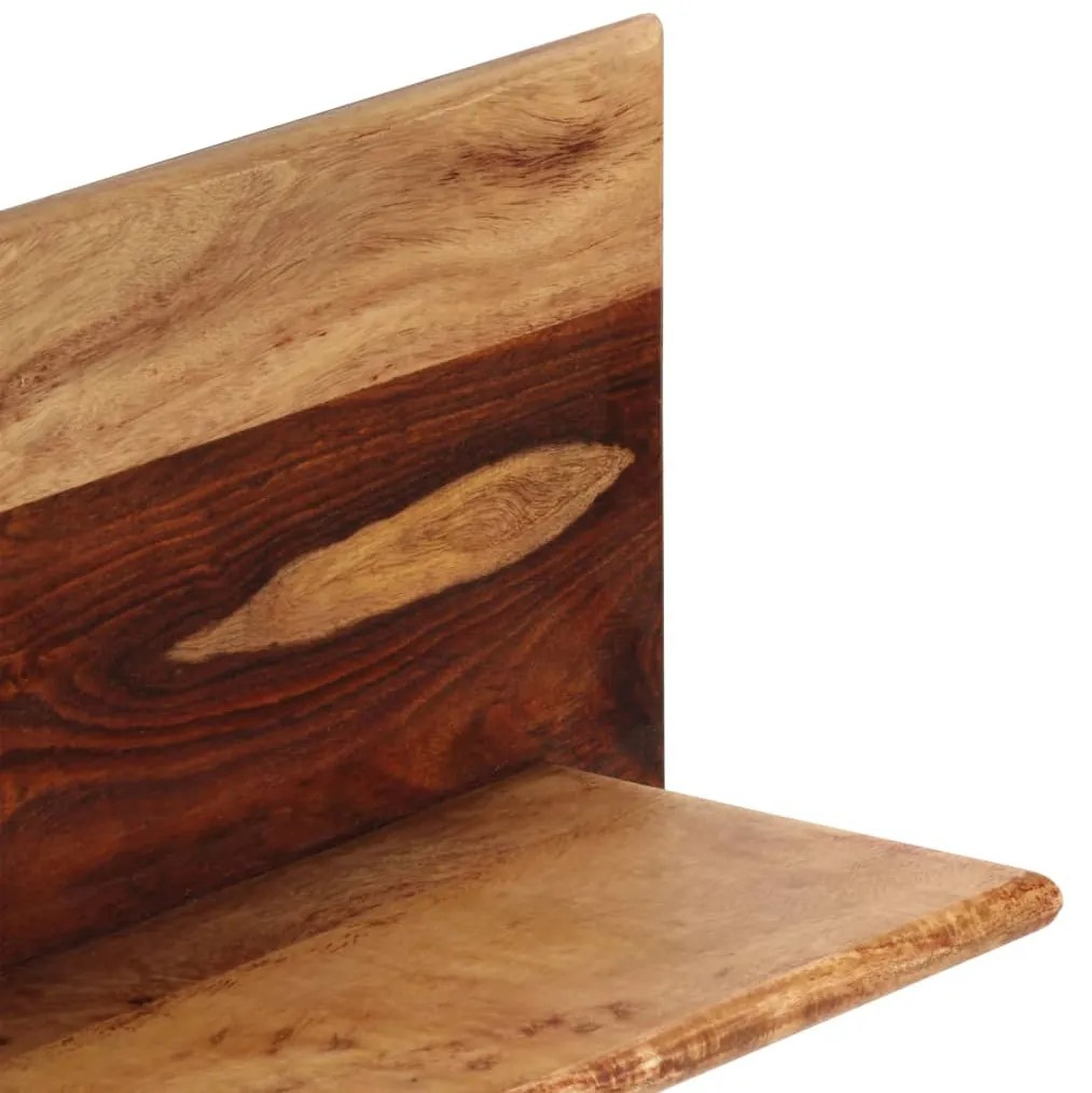 2 db tömör akácfából fali polc 118x26x20 cm