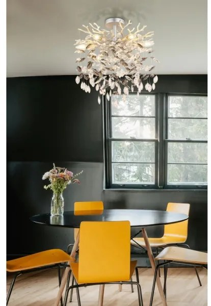 Globo 64138DS - Rúdon függő csillár QUEENA 6xE14/40W/230V ezüst