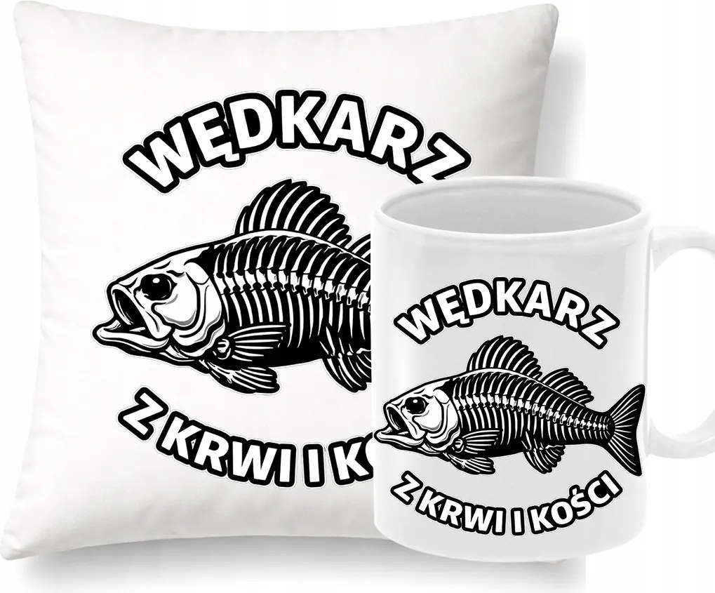 Párna Bögre Szett Férj Nagypapa Horgász Kolléga Hús-vér