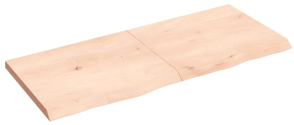 kezeletlen tömör tölgyfa fali polc 120x50x(2-4) cm