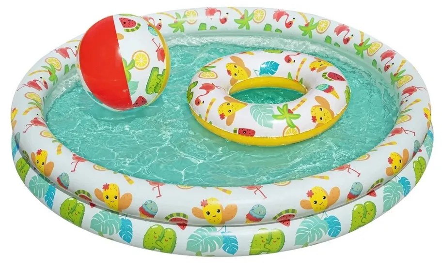 Bestway felfújható szett - medence 122 cm,úszógumik 46 cm, labda 27 cm