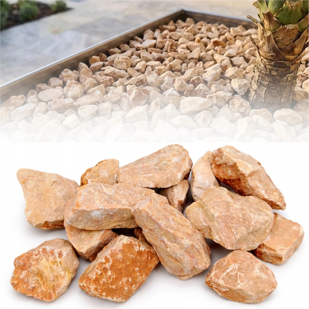 Kerti Dekorációs Kő Apró Szahara Arany 16-22MM 5KG