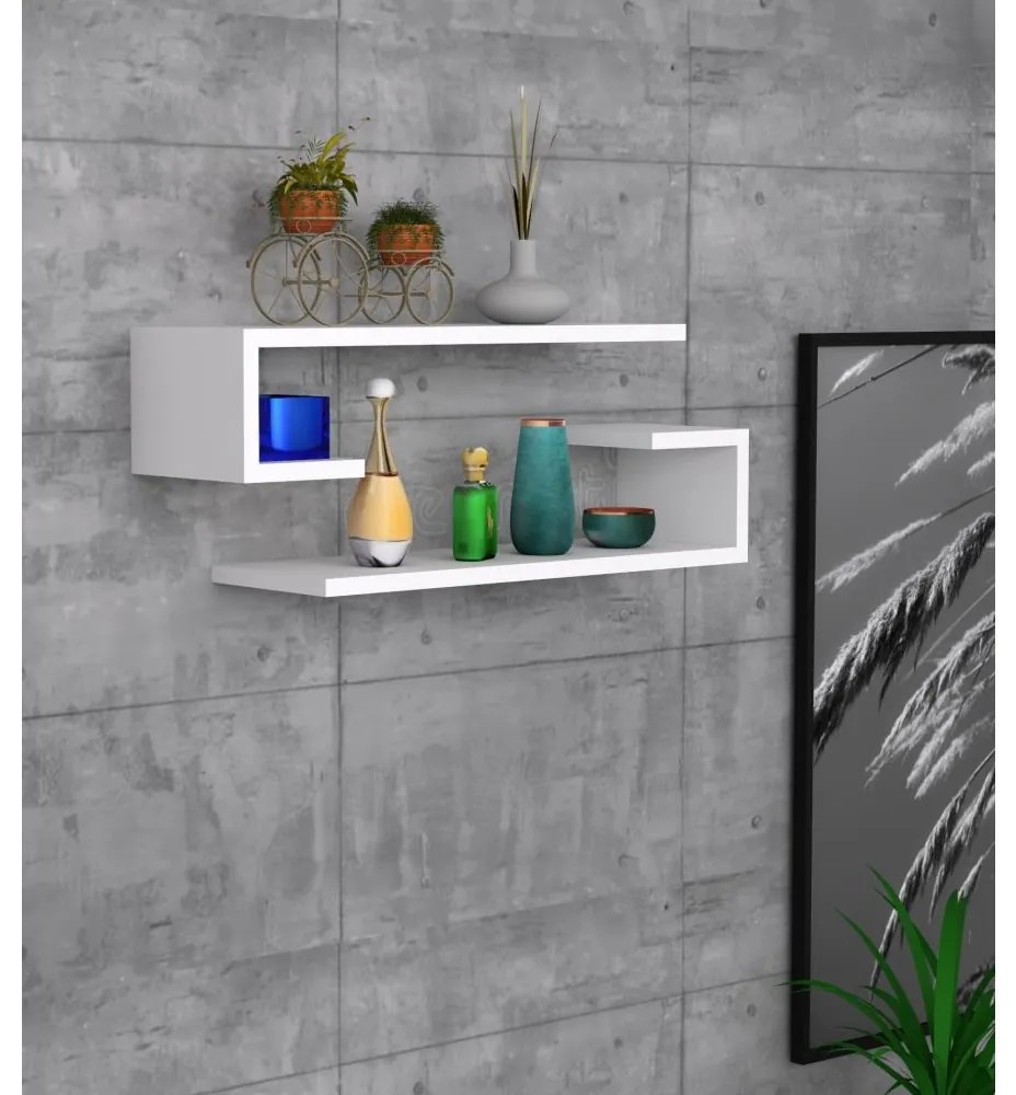 KÉSZLET 2x Fali polc ELDO fehér