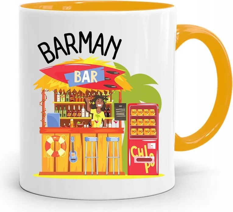 Sárga Bögre Csaposnak Csapos Ajándék fényképes nyomtatással