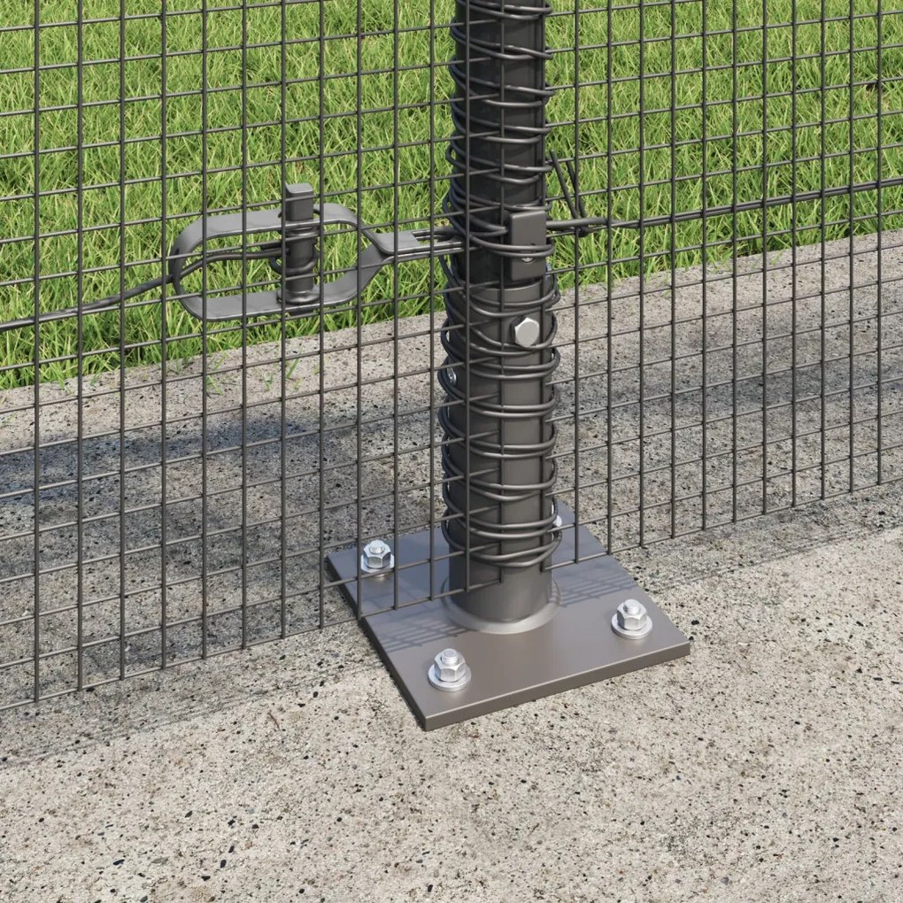 Hegesztett huzal kerítés 13 felfogó oszloppal Szürke 1x50 m Acél
