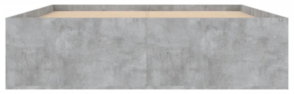 betonszürke franciaágykeret 135 x 190 cm