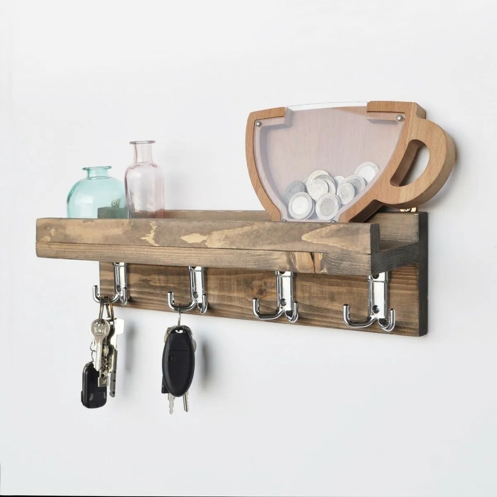Konyhai polc Rustic Walnut