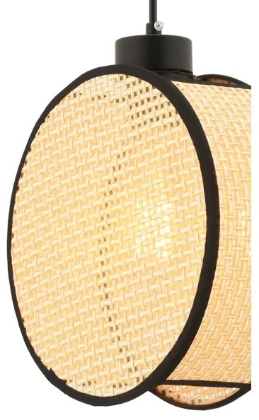 DRUM kábeles függőlámpa 1xE27/60W/230V bézs/fekete