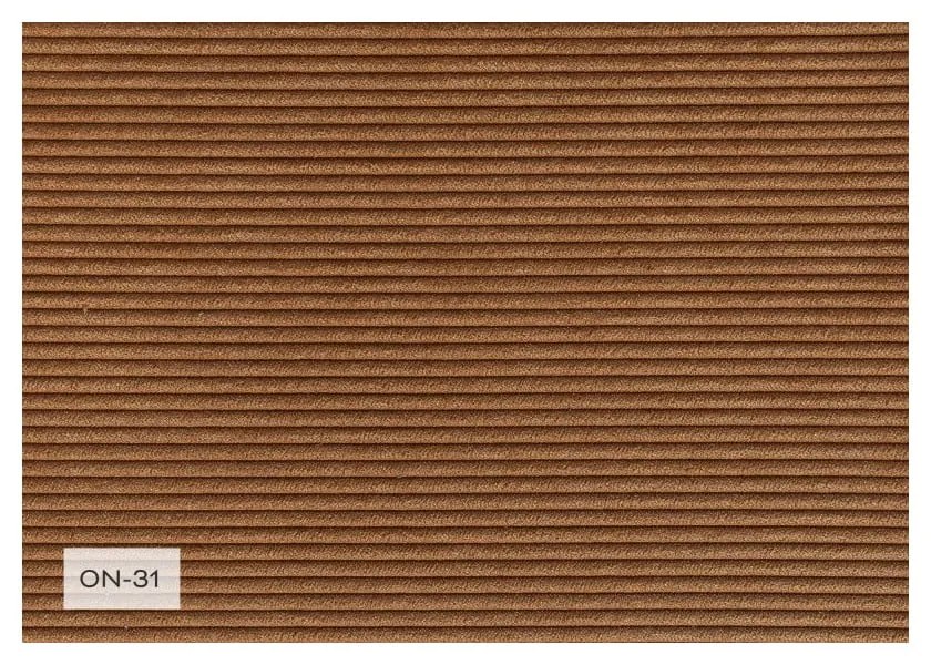 Téglavörös kordbársony kinyitható sarokkanapé (bal oldali) Lazy Lukka – Miuform