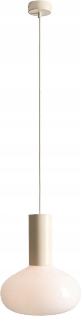 Mennyezeti lámpa, krémszínű függeszték, csillár nappaliba, hálószobába, szobába Flo S