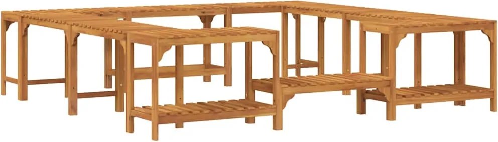 vidaXL Jakuzzi Környezet Barna 230 x 230 cm Tömör Akácfa