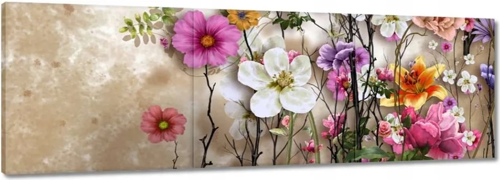 Vászonkép 90x30 Virág kompozíció Virág