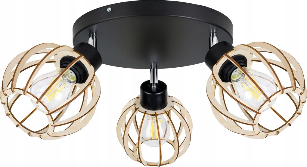 Függő Lámpa plafon mennyezeti csillár Loft Fa