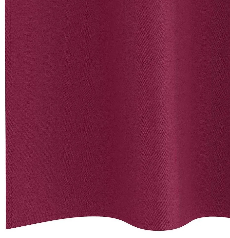 Függönyök függönyökkel 2 pcs Bordó 175x140cm Poliészter