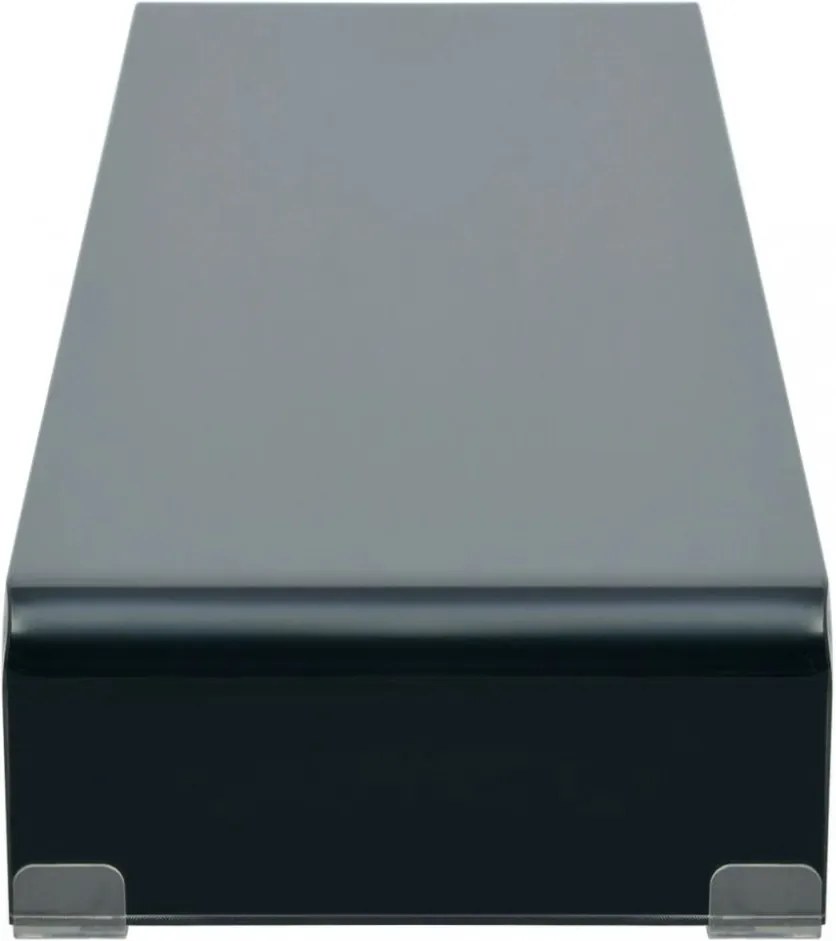 Fekete üveg TV/monitor állvány 120x30x13 cm