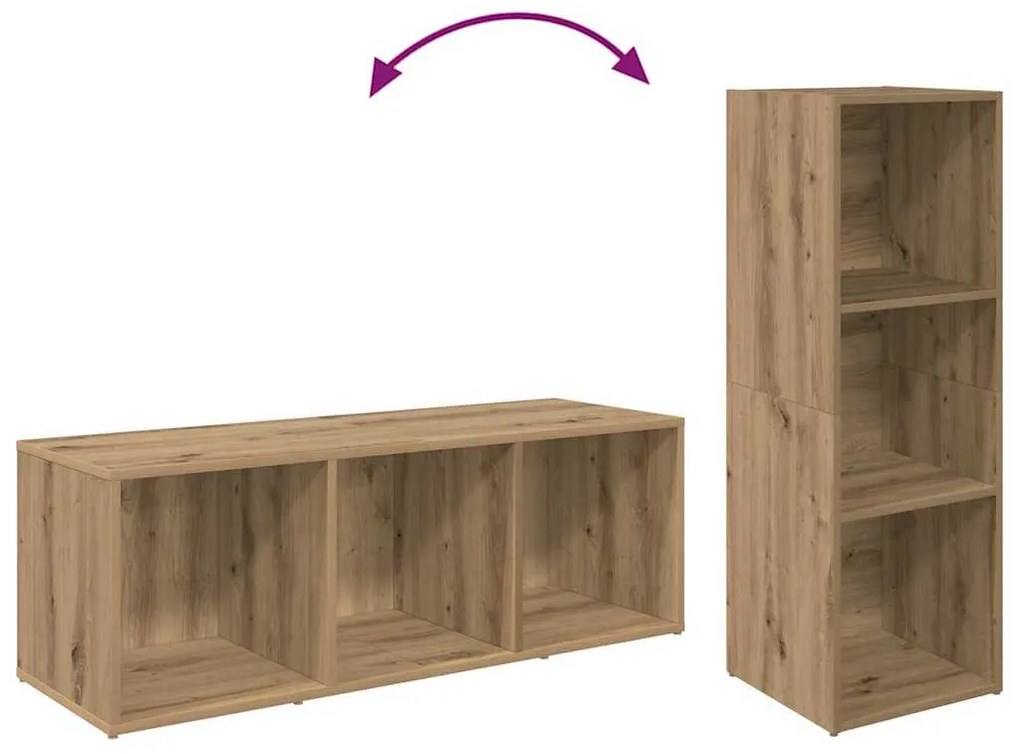 TV szekrény garnitúra 2 pcs kézműves tölgy 107 x 35 x 37 cm