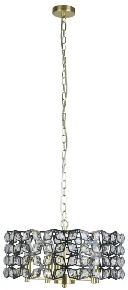 Searchlight 59811-5BSB - Csillár láncon IRIS 5xE14/60W/230V réz