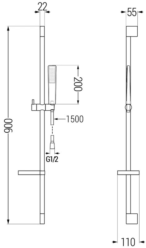 Mexen - DS72 zuhanygarnitúra, fekete, 785724583-70