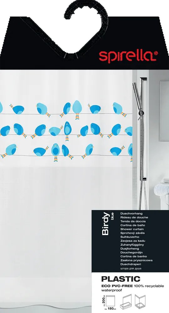 Zuhanyfüggöny 180x200 cm Birdy – Spirella
