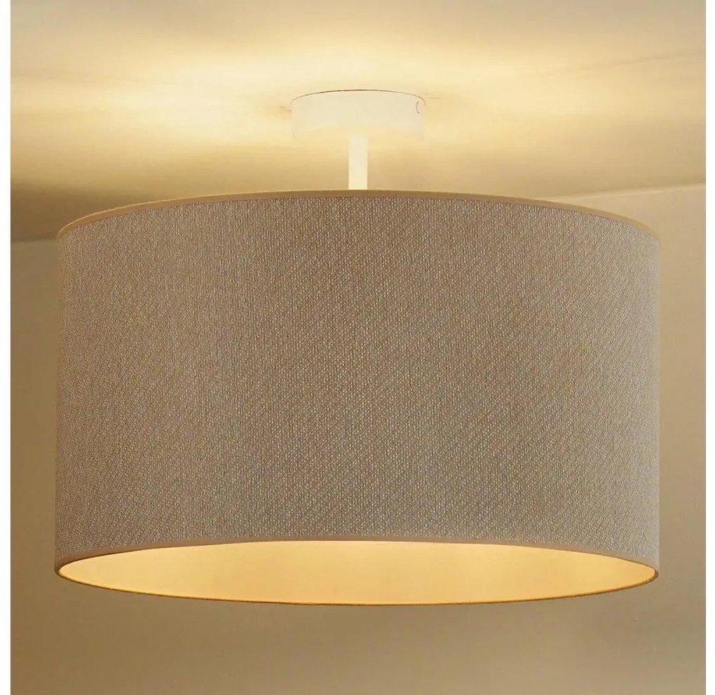 Duolla - Felületre szerelhető csillár ROLLER ECO RECYCLING 1xE27/15W/230V átm. 45 cm krémes