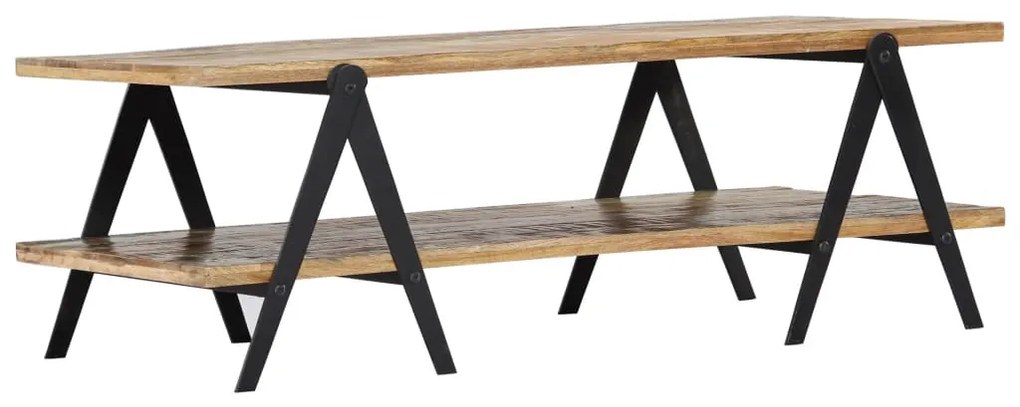 Tömör újrahasznosított fa dohányzóasztal 115 x 60 x 40 cm