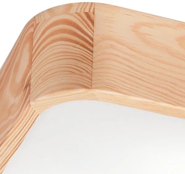 Mennyezeti lámpa NATURAL SQUARE 2xE27/15W/230V 35x35 cm fenyő