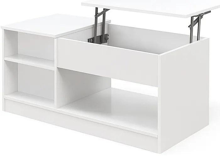 Modern dohányzóasztal emelhető asztallappal és tárolórekeszekkel