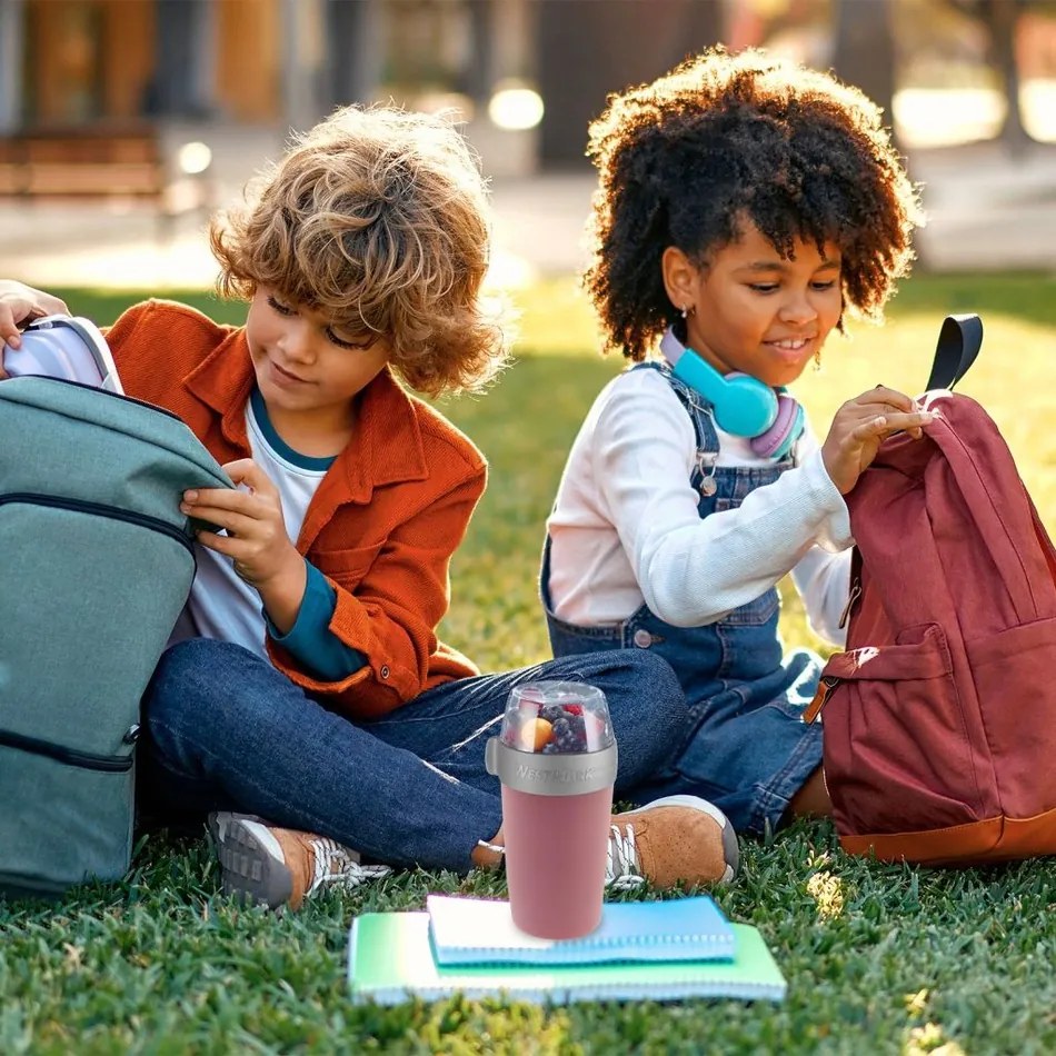 Westmark kétrészes uszonnás doboz, 700 ml, rózsaszín, S