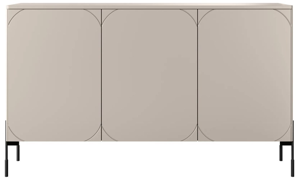 Sonatia háromajtós komód kettő fiókkal 150 cm - kasmír
