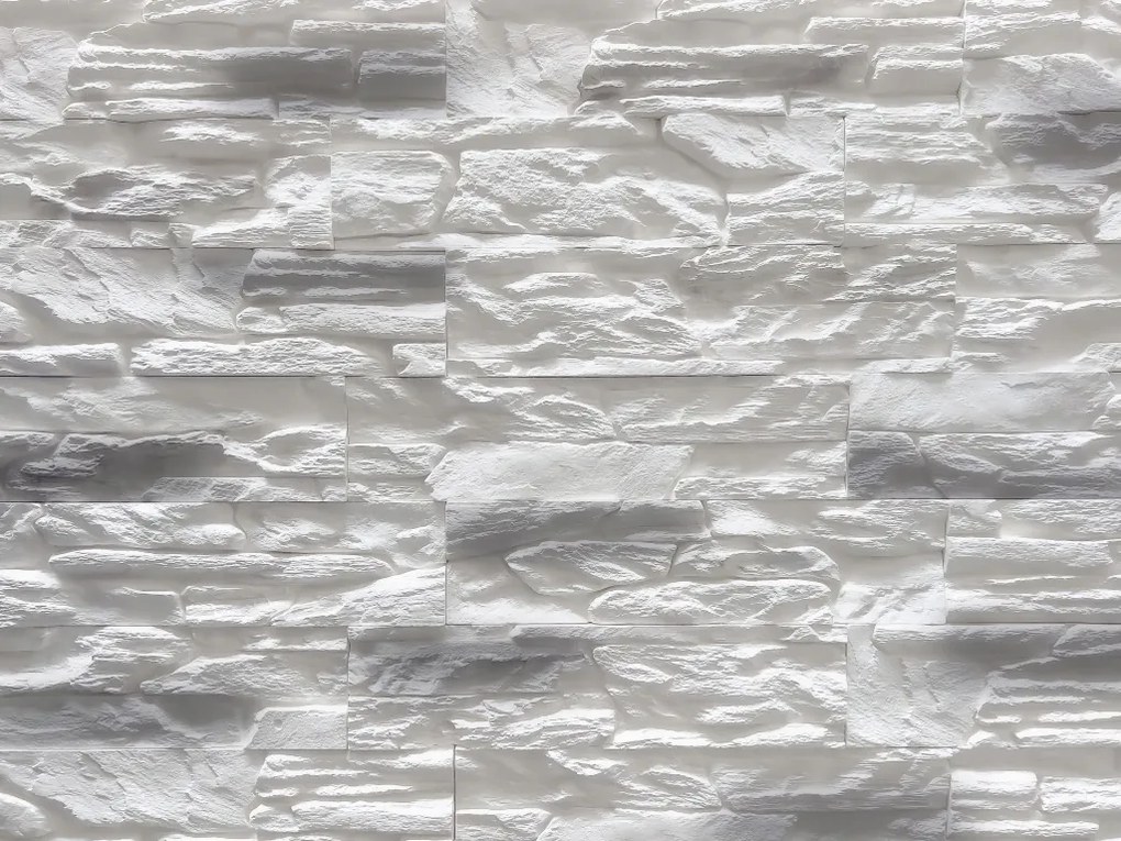 Gipszkarton falburkolat 37×9,2cm 0,4m2 Fehér és szürke, kő utánzat